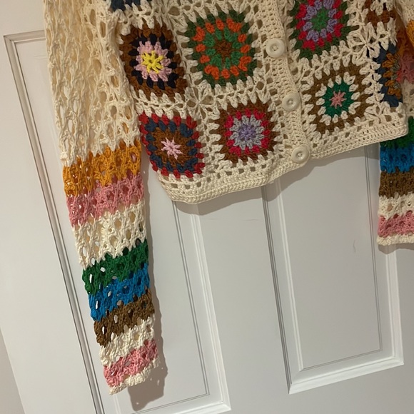 SHEIN Floral Crochet Openwork Cardigan in size large - Picture 5 of 10